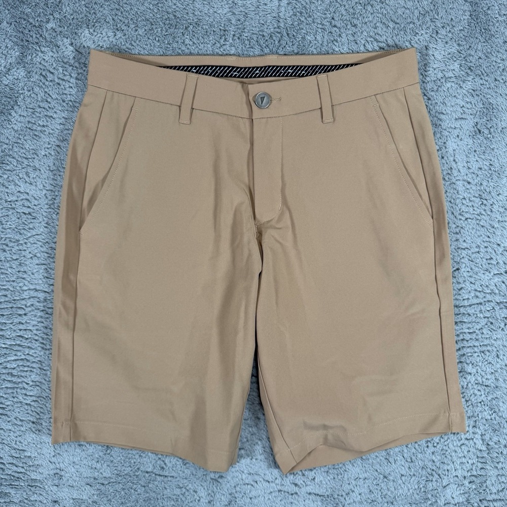 Primo Golf Shorts Mens 30x9 Khaki Chino Performance Stretch